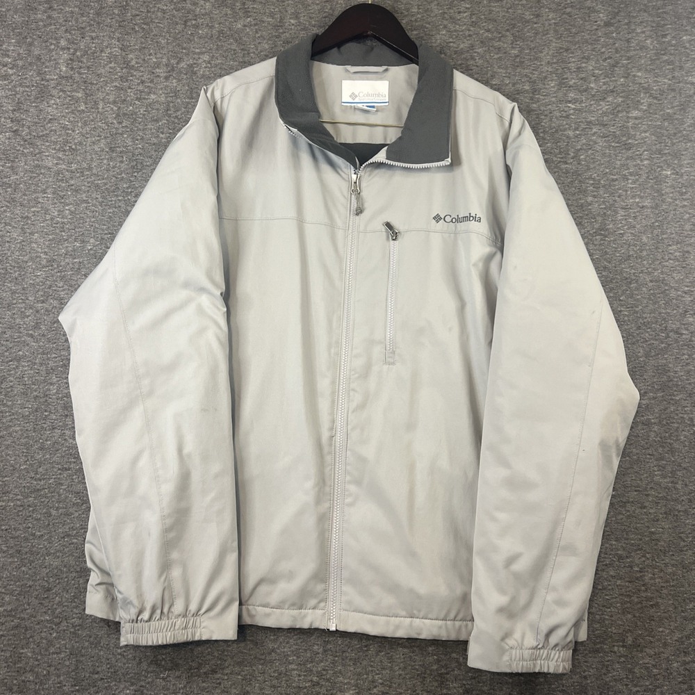 Men's Columbia The Utilizer Jacket Gray Size XL Fleece Lined #1580171